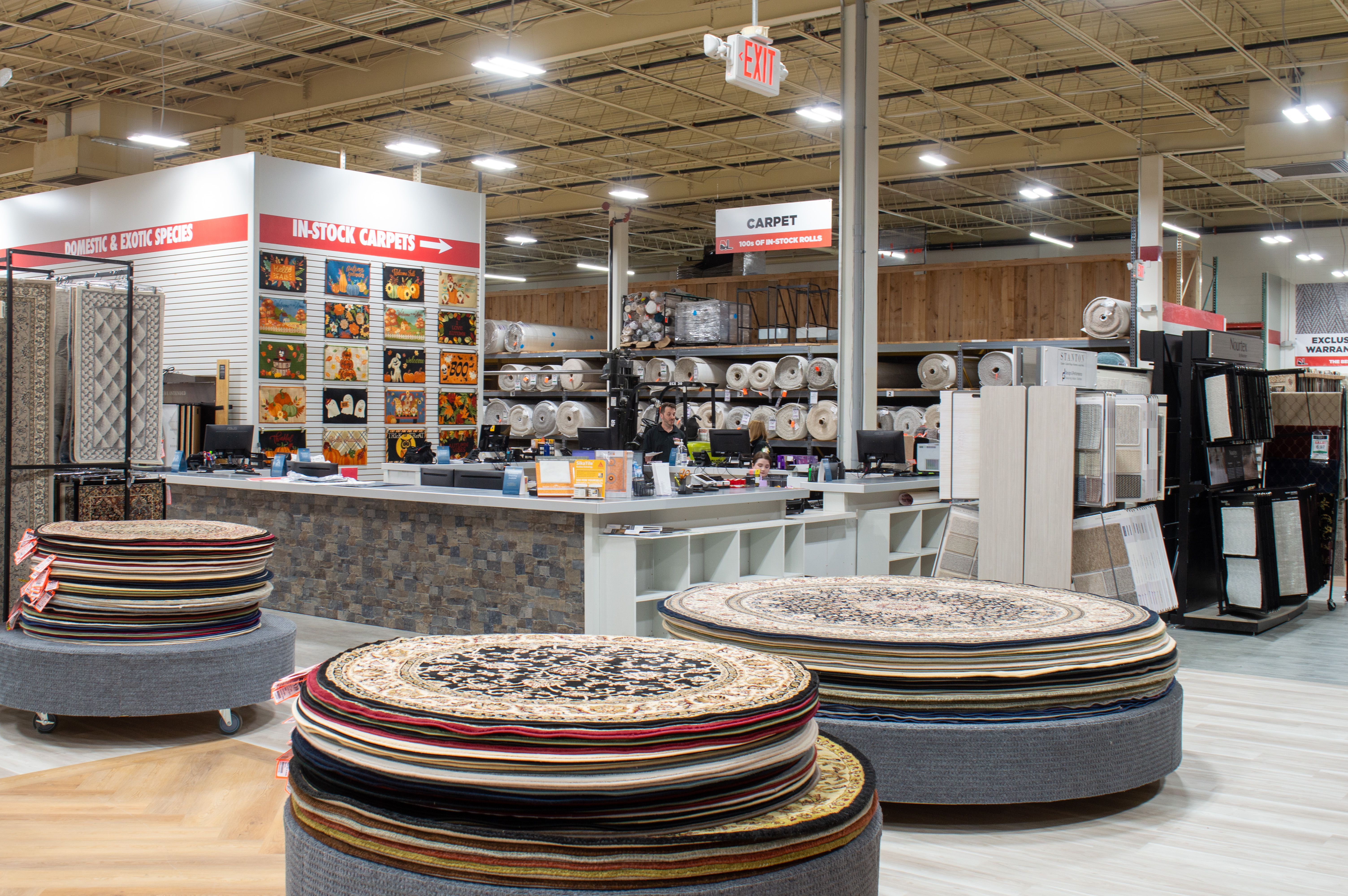 Inside store at Lomax Carpet & Floors in Whitehall, PA