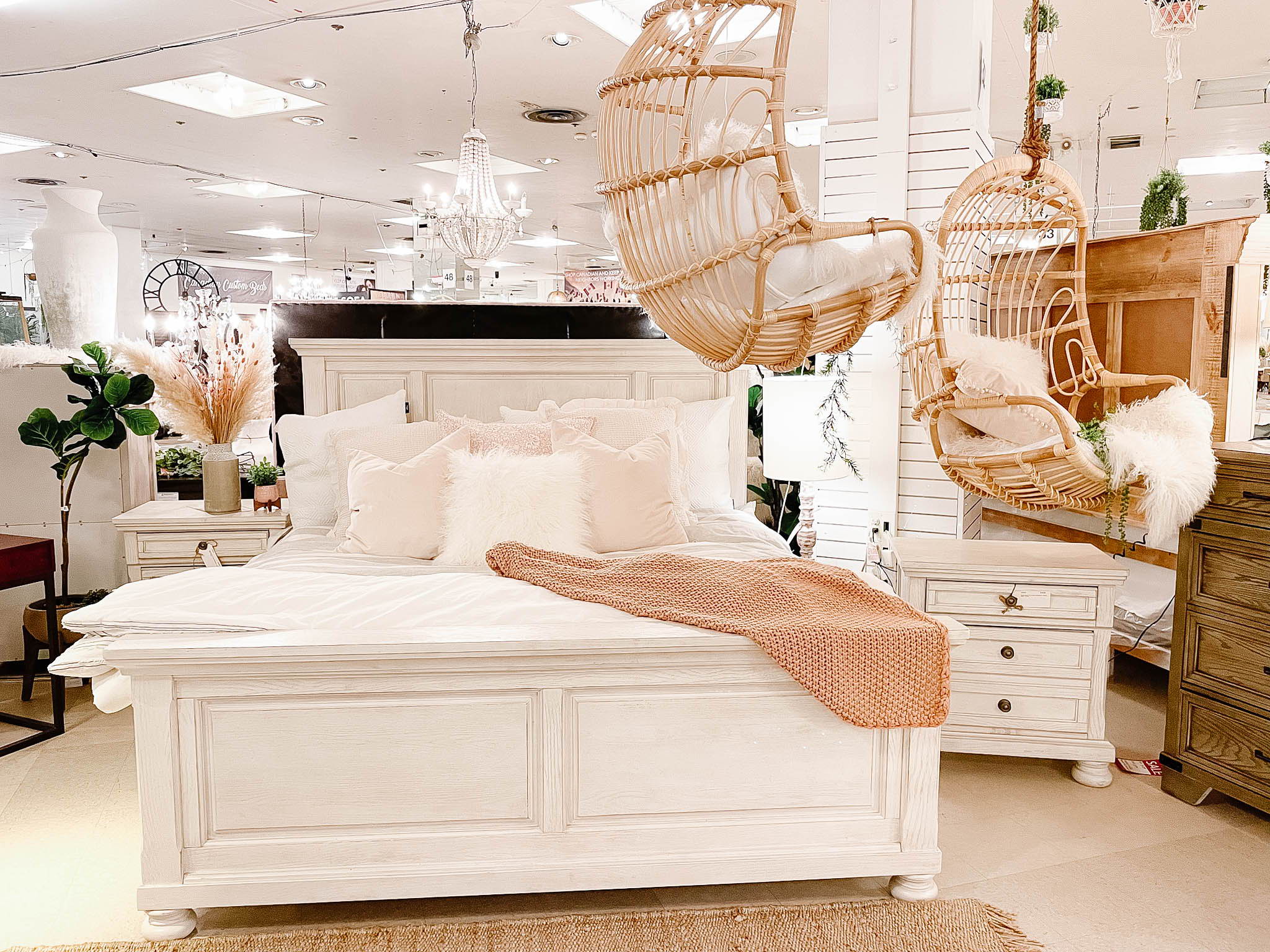 White bed in Calgary