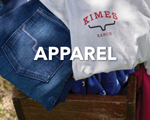 Clothing items displayed in a wooden box, featuring the word 