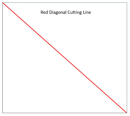 One Diagonal Cutting Line
