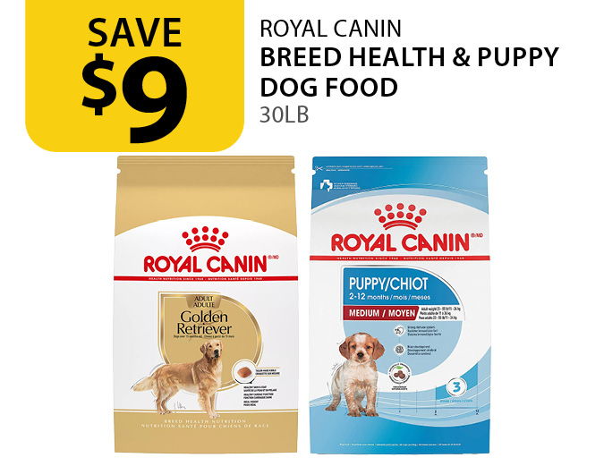 $9 off Royal Canin Breed Health & Puppy Dog Food 30lb