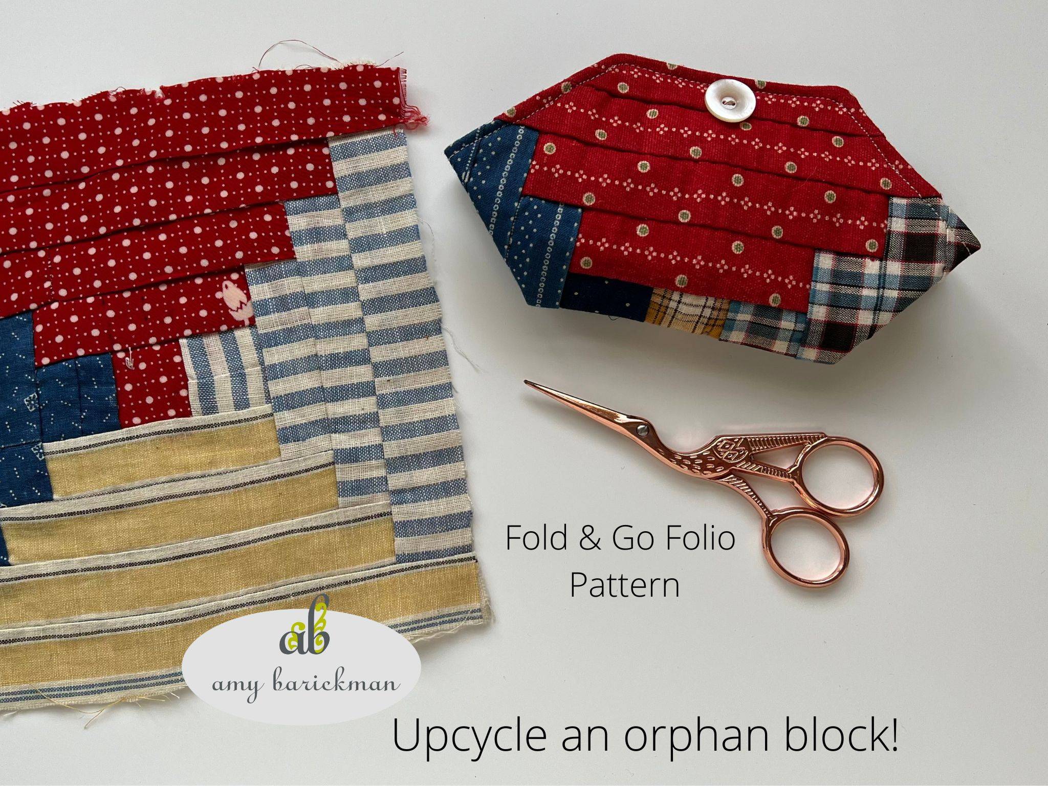 Upcycle fabric to create your fold & go folio