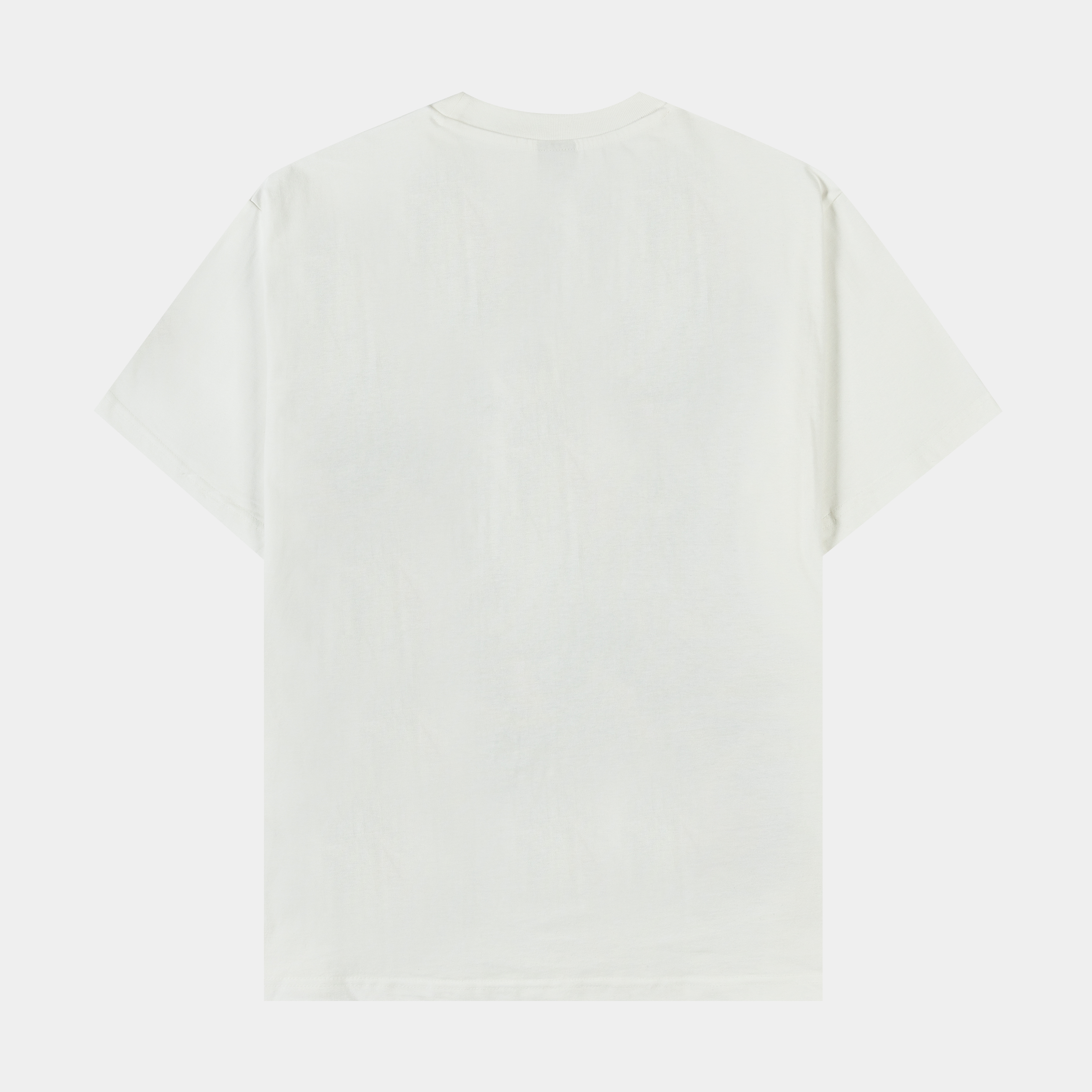 White t-shirt featuring 
