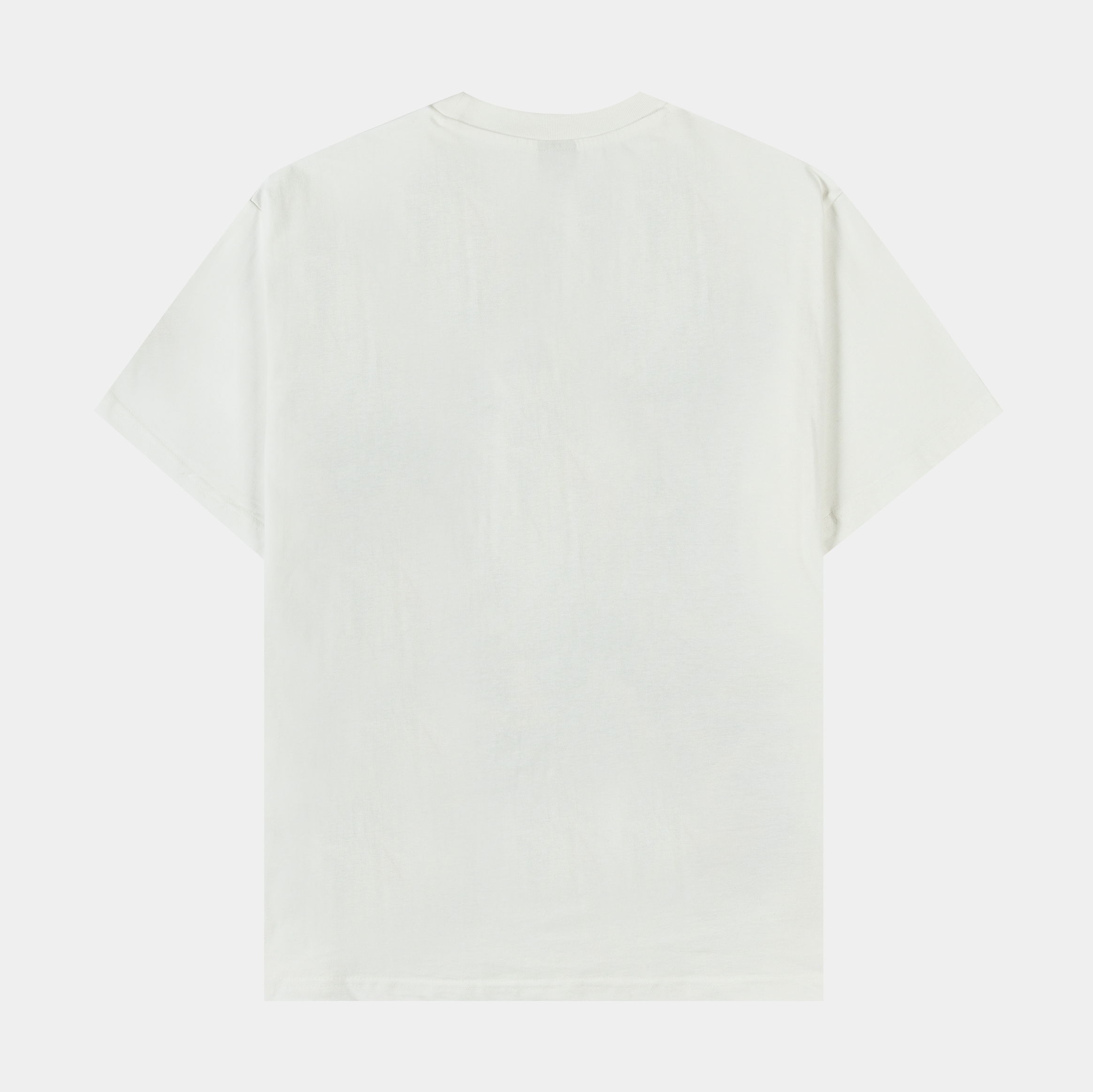 White t-shirt featuring 
