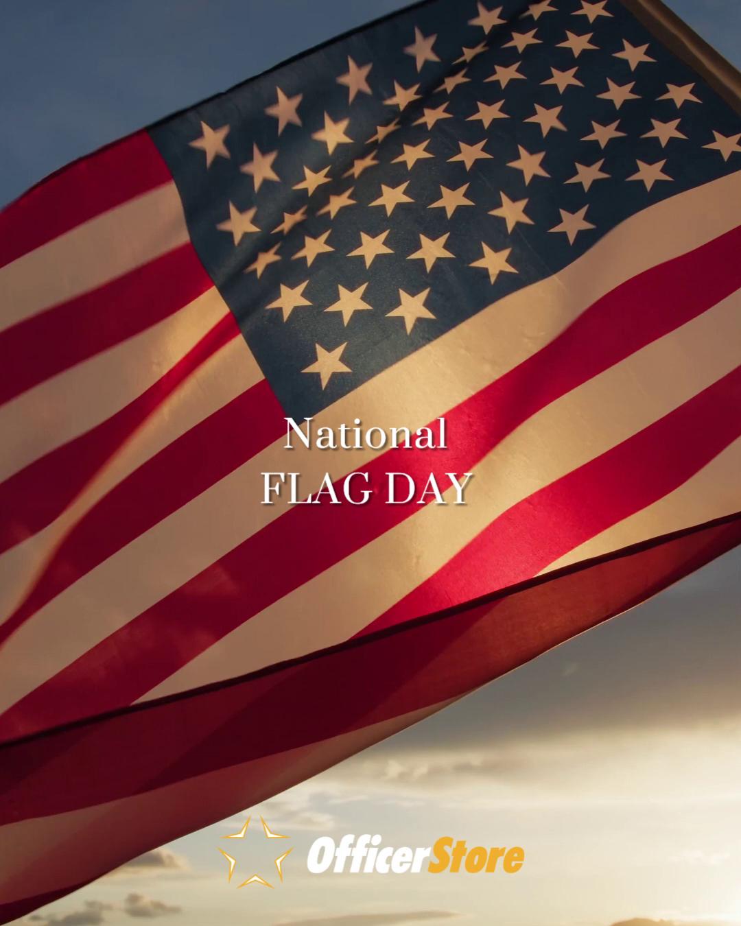 American flag with text 