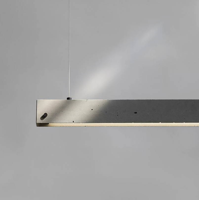 Concrete Linear Pendant Light by Lighting Collective