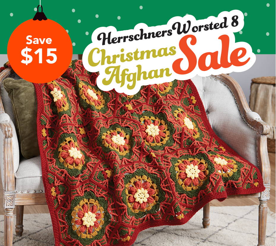 Herrschners Worsted 8 Christmas Afghan Sale