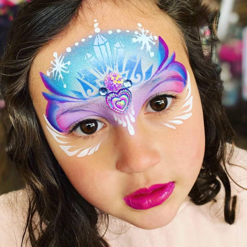 butterfly face paint mask girl