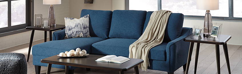 Blue sectional sofa