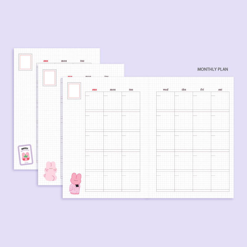 Monthly plan - Reeli 6 months dateless monthly planner notebook