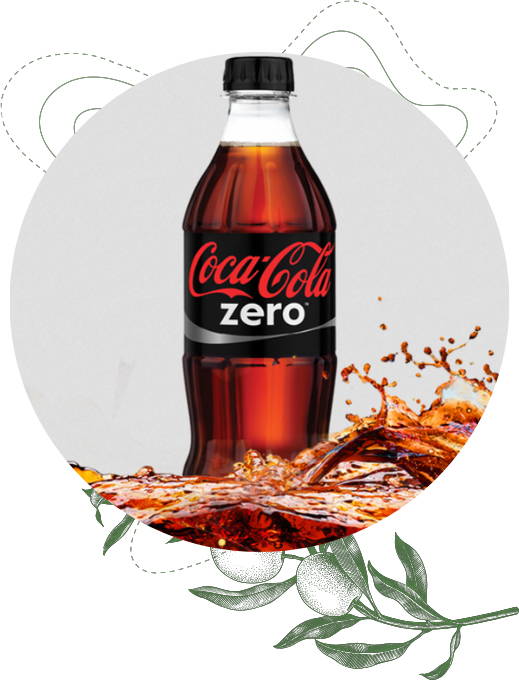 Round graphic coke zero