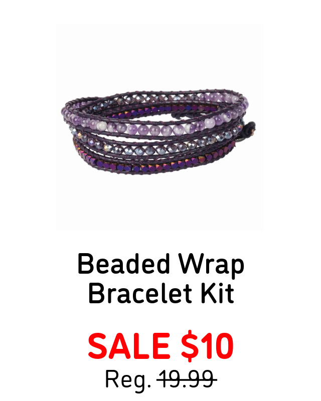 Beaded Wrap Bracelet Kit (shown in image).