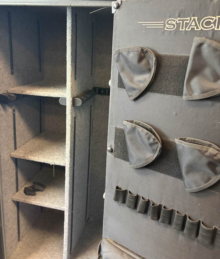 STCK-ON gun safe exterior with sale price tag on door - SES spring cleaning sale