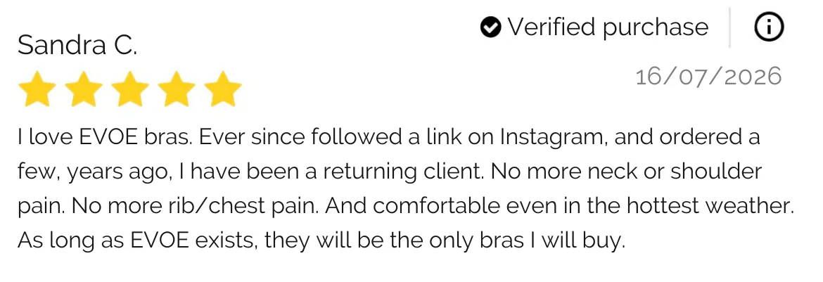 No more rib/chest pain No more neck or shoulder pain