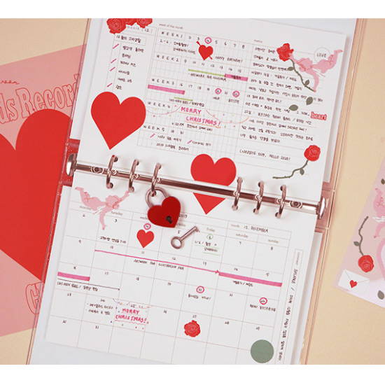 Monthly plan - After The Rain Heart room 6-ring dateless monthly planner