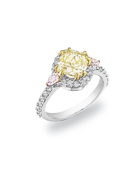 Image of chardonnay diamond accent ring