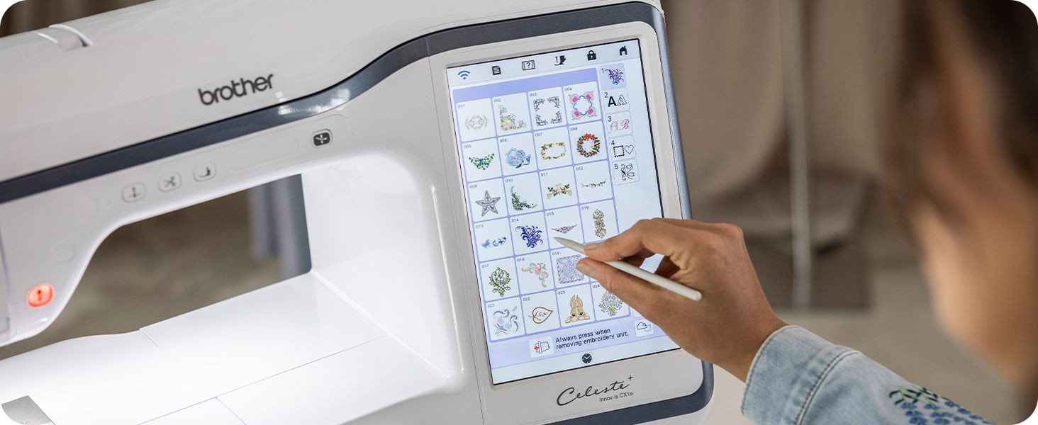 Brother Celeste CX1e Computerized Embroidery-Only Machine Built In Embroidery Designs