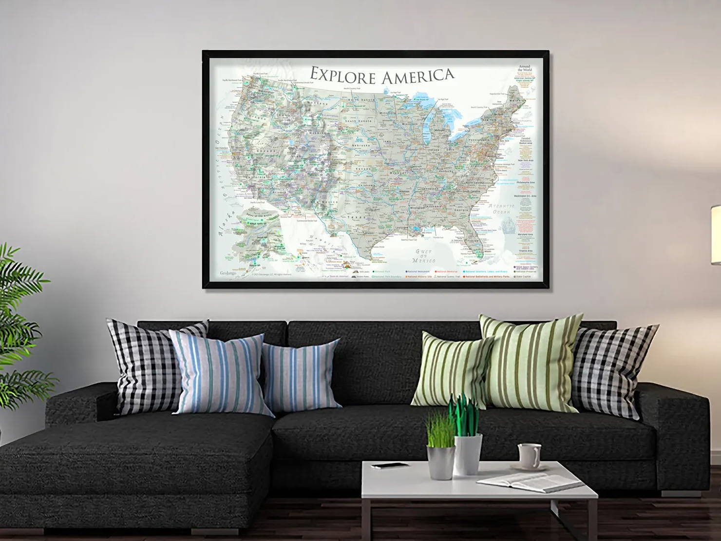 map art for living rooms