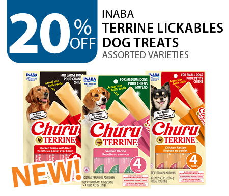 20% off Inaba Terrine Lickables Dog Treats