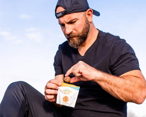 Male with Protein Power Ball
