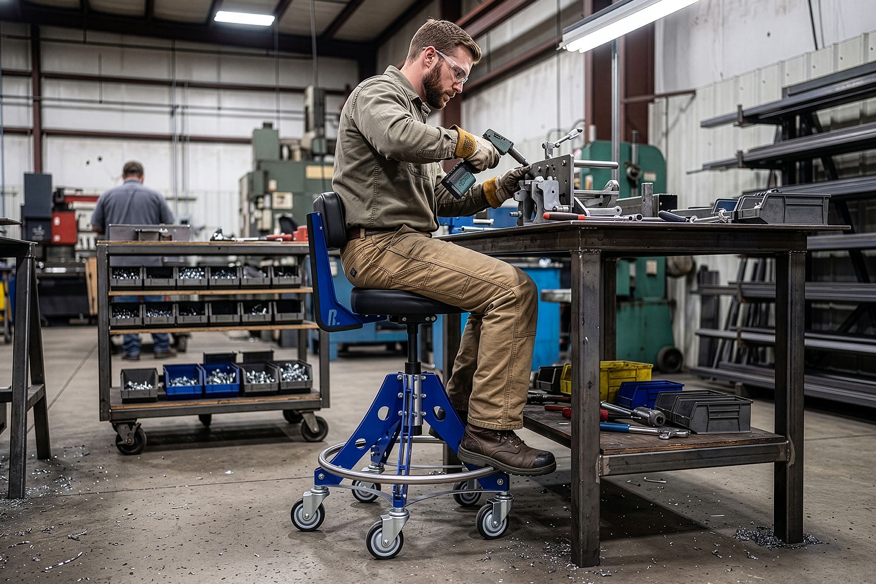 RYFA HI GT ROLLING SHOP STOOL