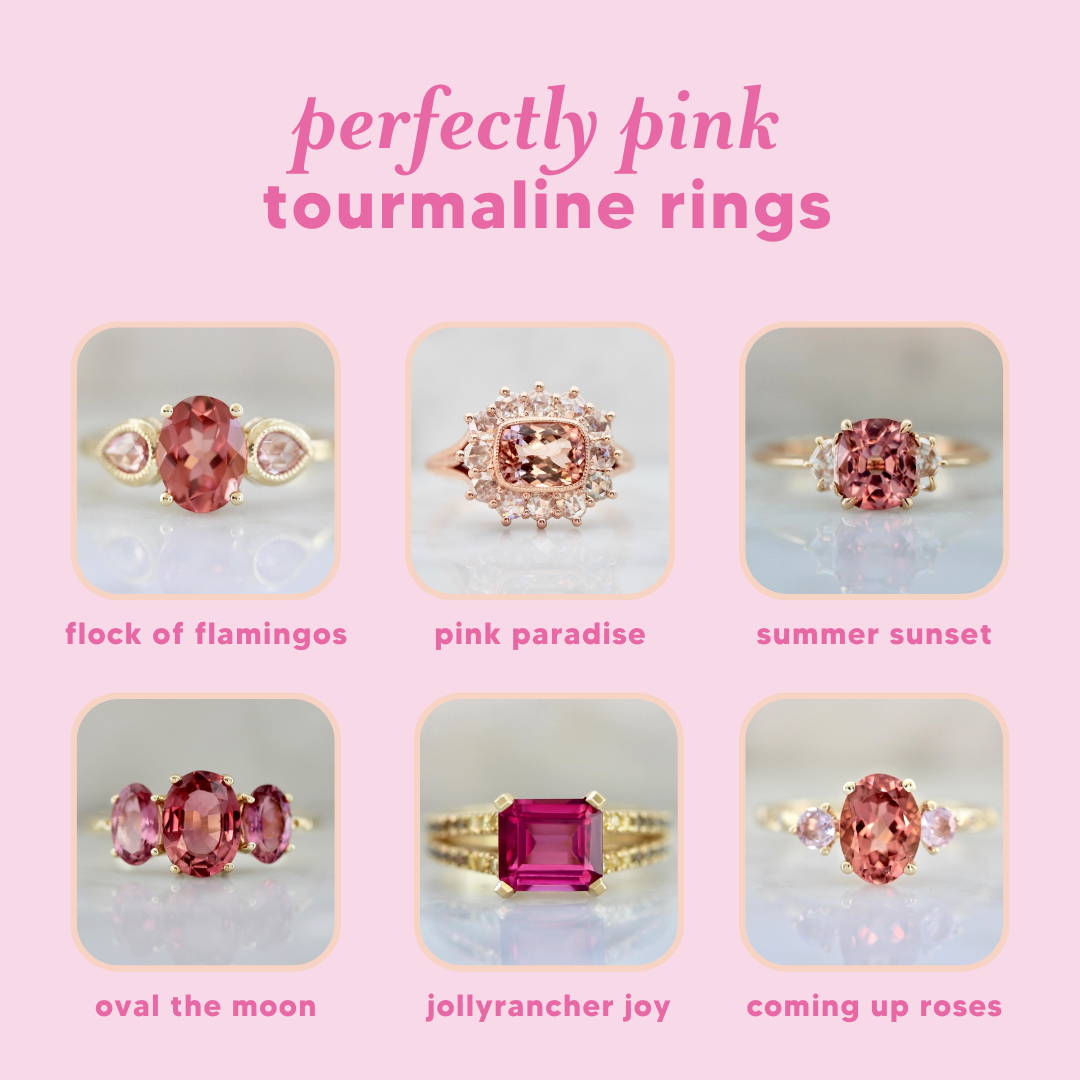 21 Tantalizingly Unique Green & Pink Tourmaline Rings 
