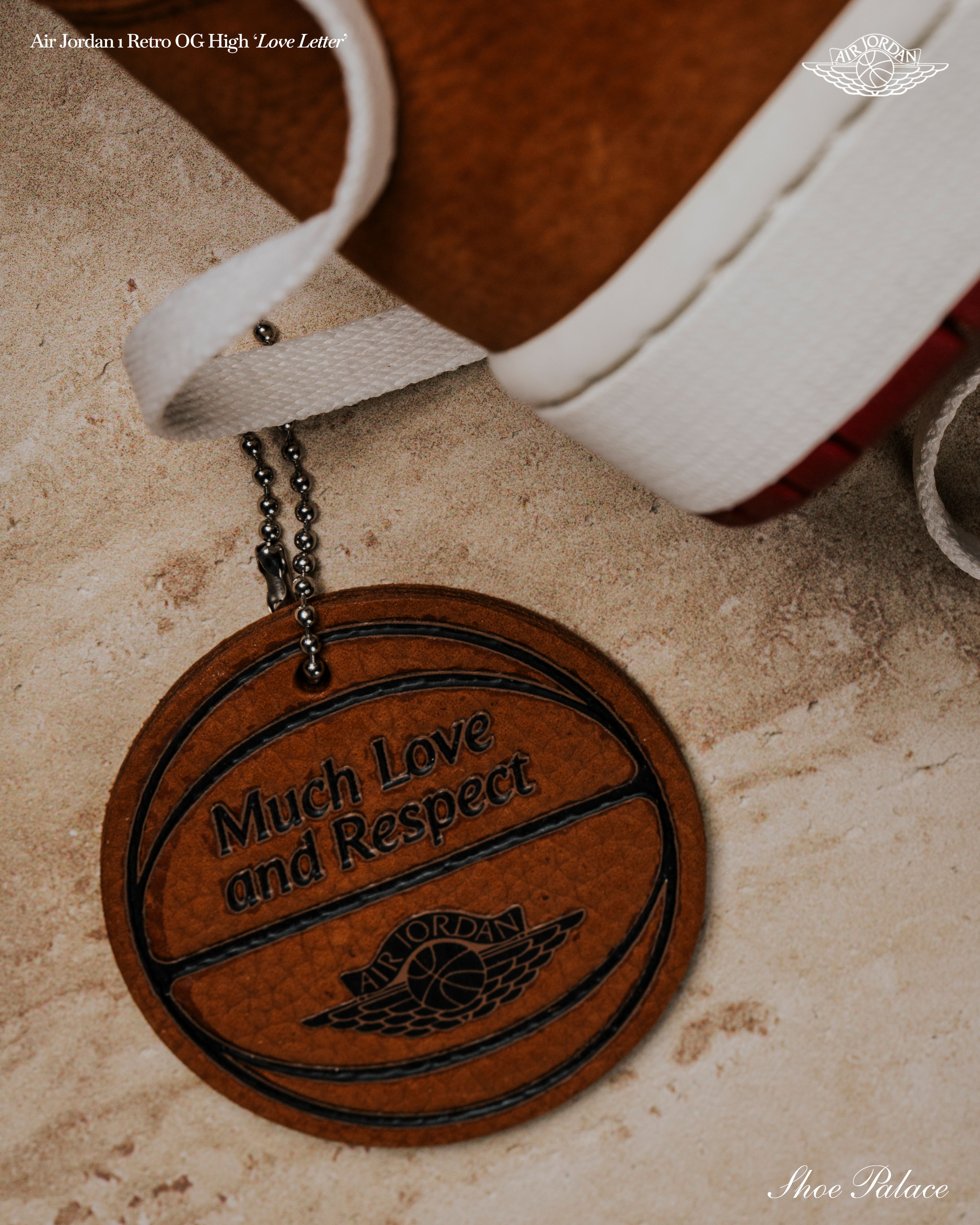 A basketball-shaped tag that says 