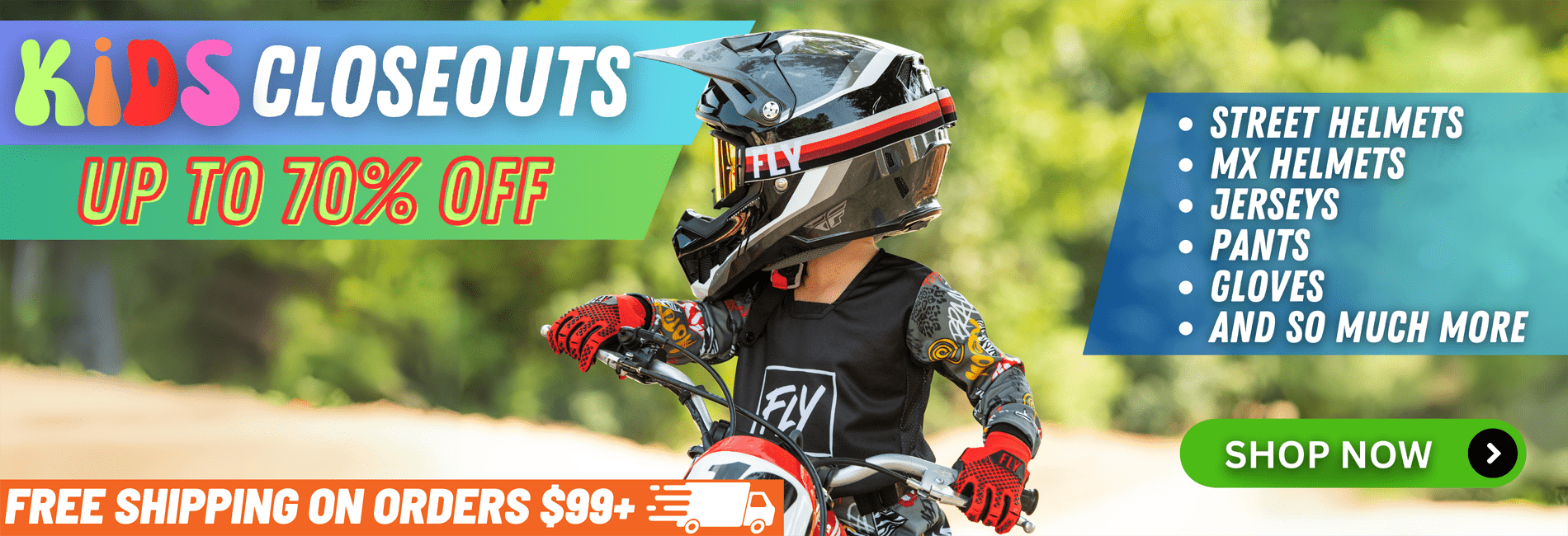 Youth MX Gear up to 70 percent off