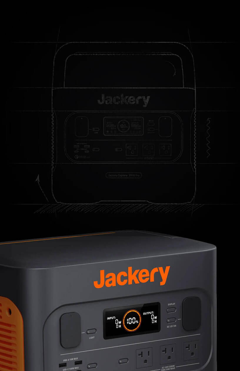 Jackery ポータブル電源 2000 Proはカリフォルニア生まれのデザインを採用