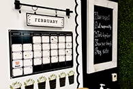Black & white classroom decorated with Farmhouse Calendar Bulletin Board Set and other Farmhouse classroom decorations