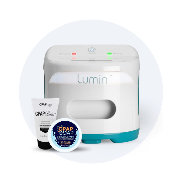 Lumin device with CPAP cleaning products.