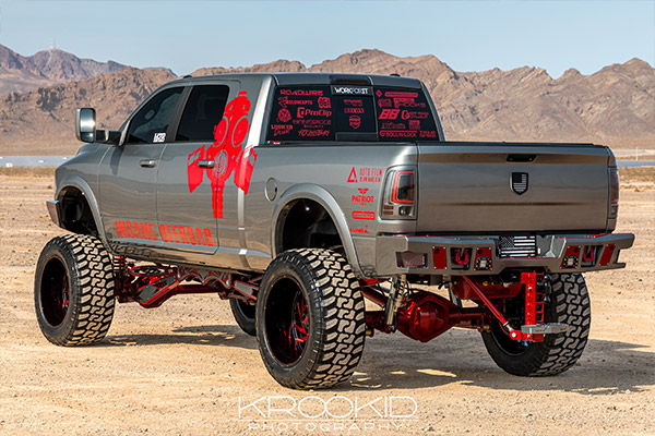 2017 Dodge Ram 2500 Mega Cab with Shocker S6 544K Train Horn Kit and Goliath Train Horn Mount