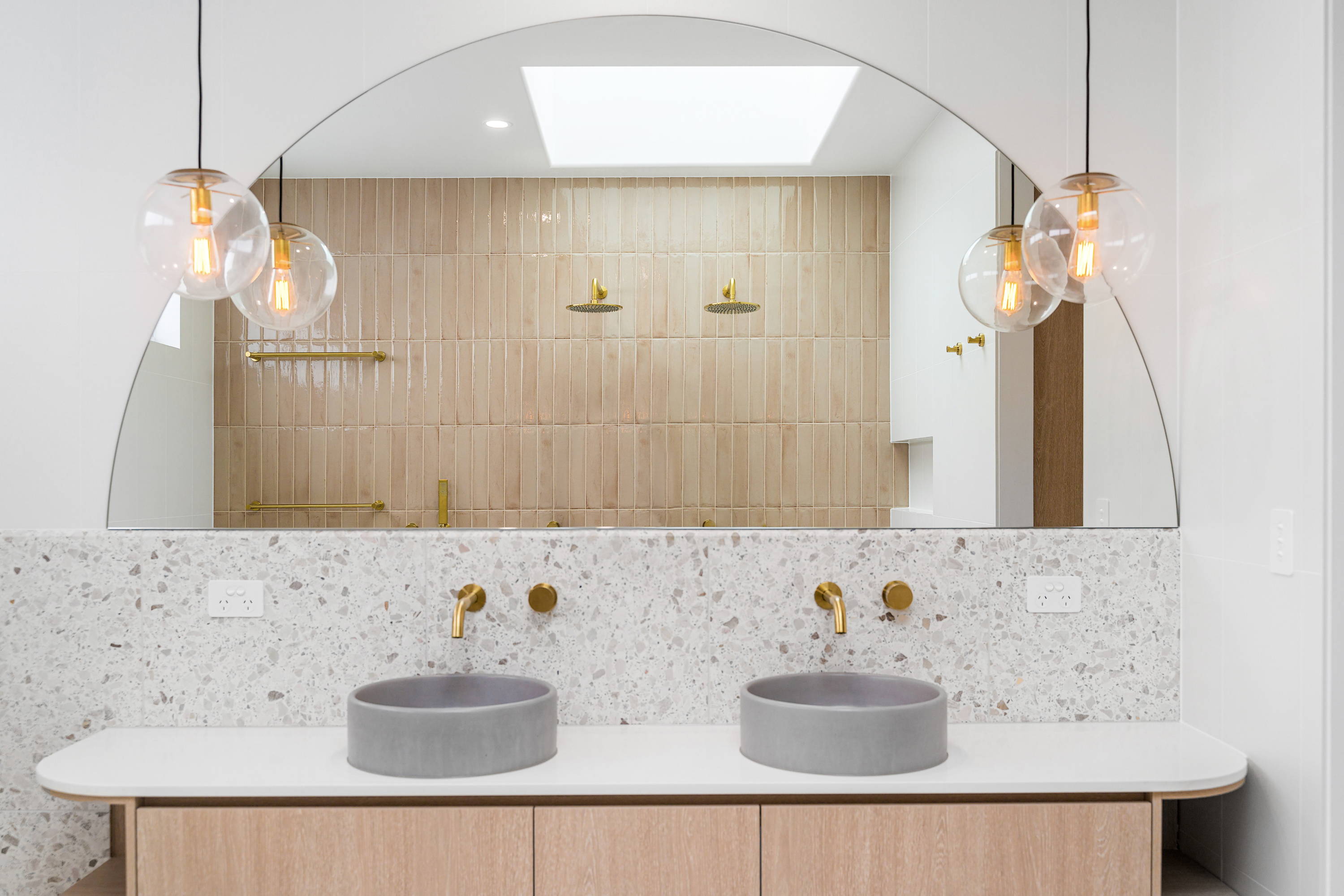 Round Grey Concrete Basin, Bathroom Sink, Luxury Basin