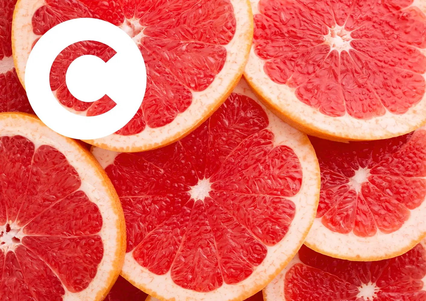 Letter C / blood oranges.