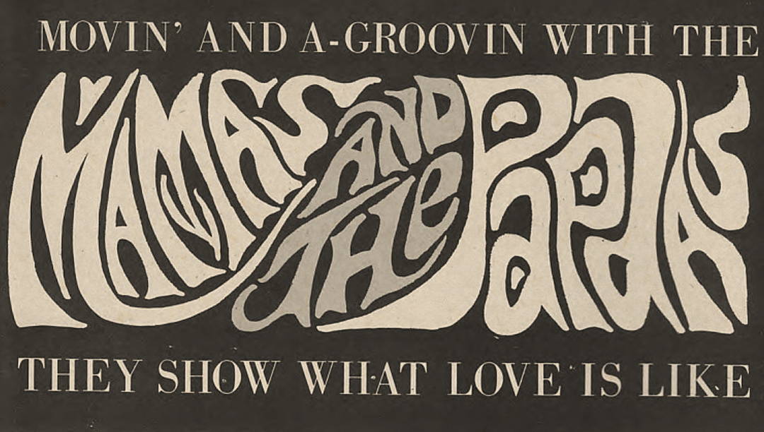 Authentic hand lettering from the late 1960s