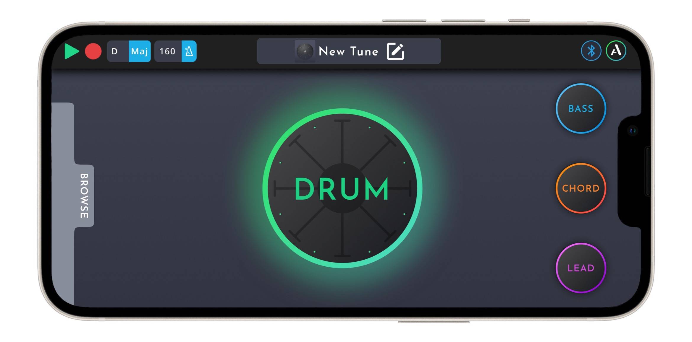 Orba app mobile Drum part
