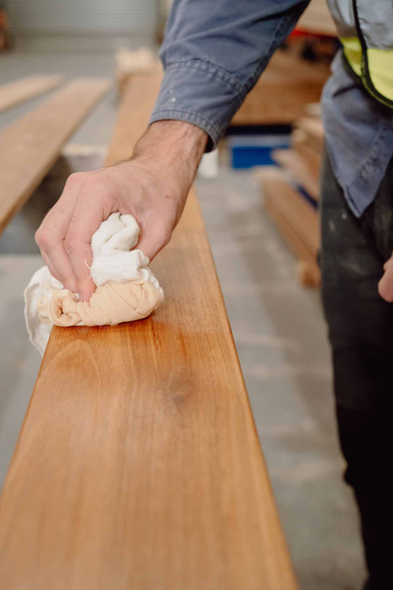 Oiling Hardwood Timber to be used in Kids Playground equipment and Cubby Houses