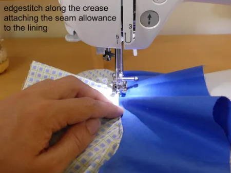 Understitch at ⅛” from the Seam