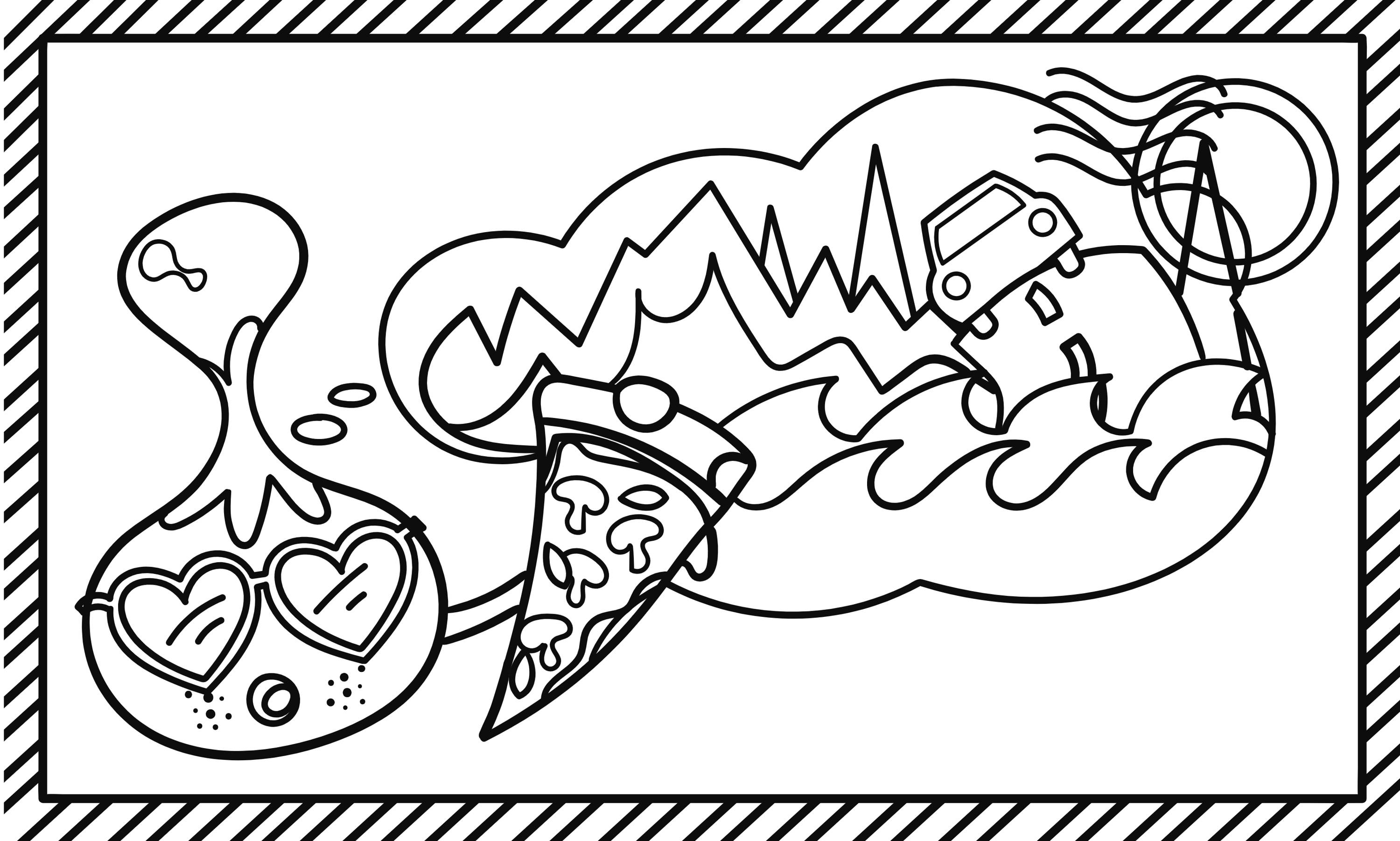Love In Graffiti Coloring Pages