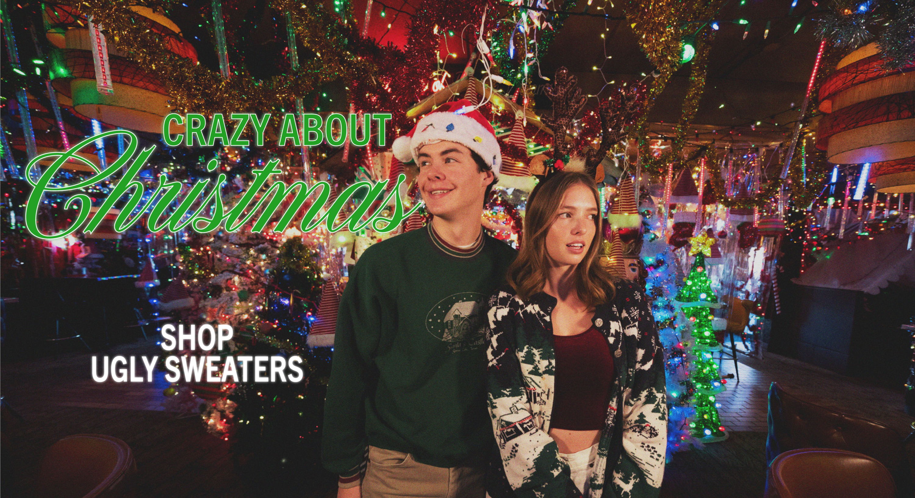 Crazy about Christmas! Shop ugly sweaters.