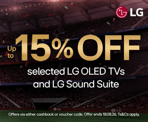 Up to 15% off selected LG OLED TVs and LG Sound Suite