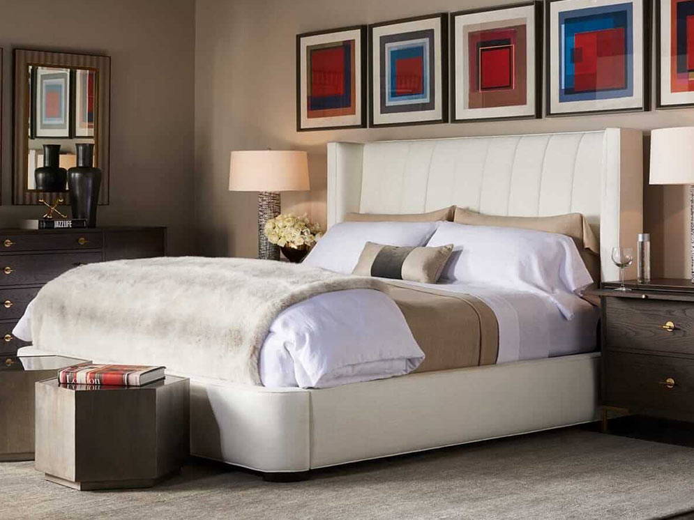 Luxury Bedroom Furniture Edmonton, Bernhardt Maxime Wing Bed
