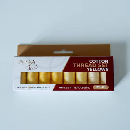 cotton thread set yellow 