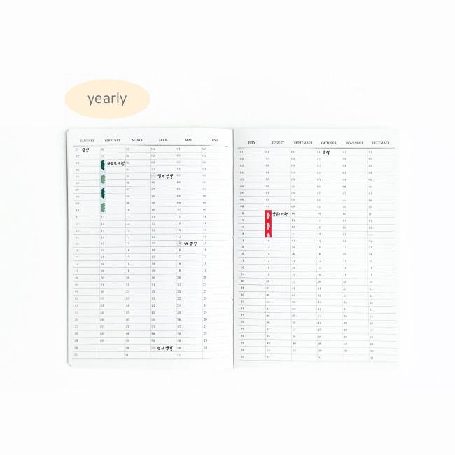 Yearly plan - O-CHECK 2020 Spring come dated monthly planner scheduler
