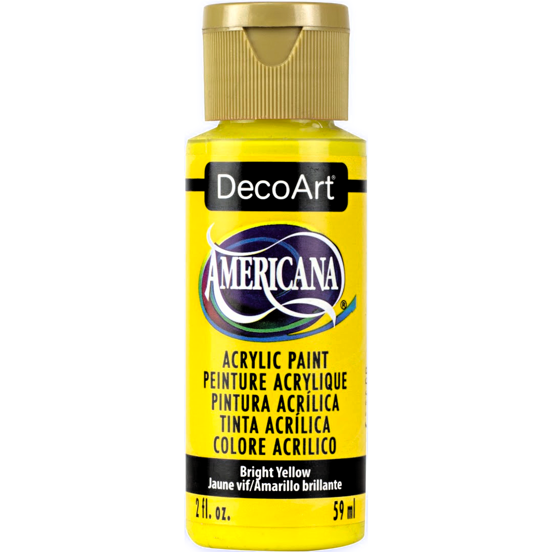 Bright Yellow Americana Acrylics DA227-3 2 ounce bottle