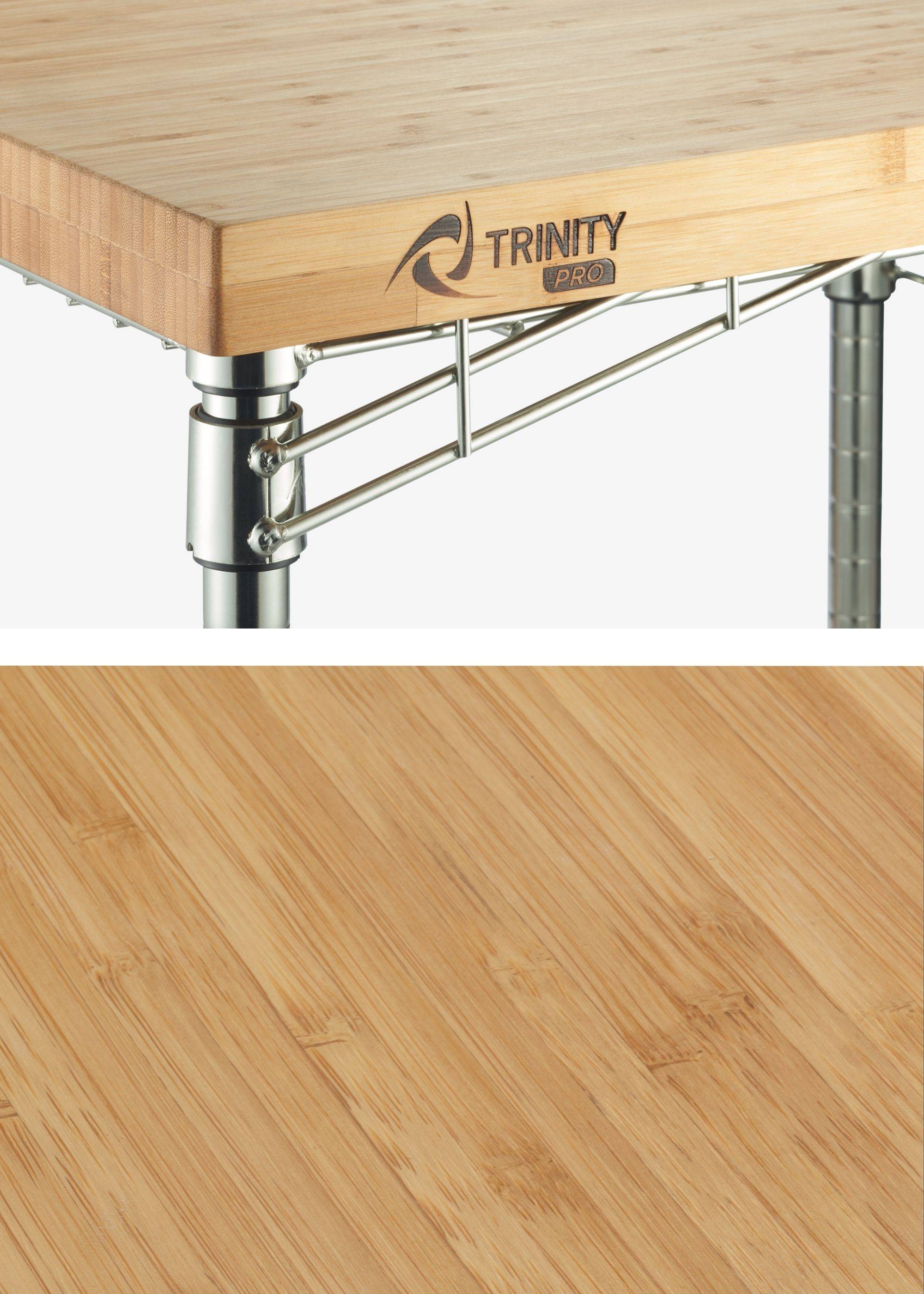 thickness and the detailed texture of the bamboo wood top