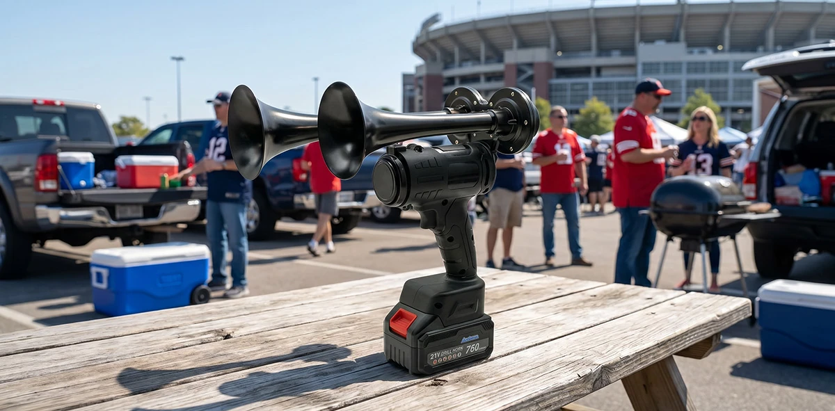 The HornBlaster Drill Horn