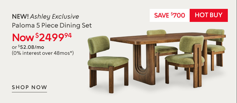 NEW! Ashley Exclusive Paloma 5 Piece Dining Set now $2499.94 save $700