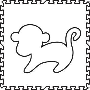 SoftTiles Monkey Foam Play Mat Shape