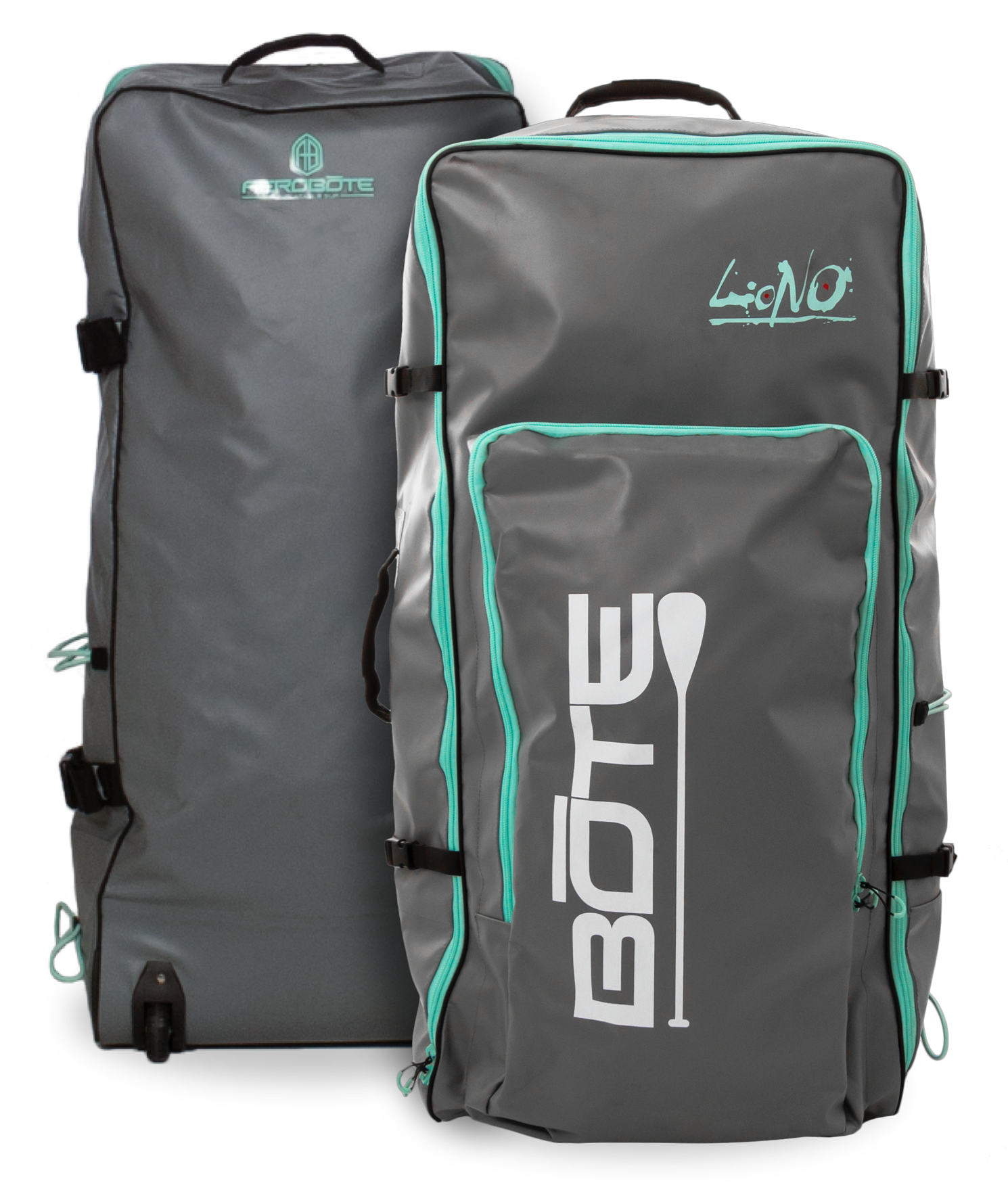 The LONO Aero Travel bag has rolling wheels to make transport quick and easy